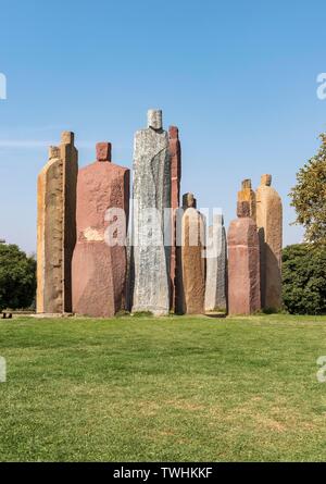 Statue di pietra, Central Park, Jaipur, Rajasthan, India Foto Stock