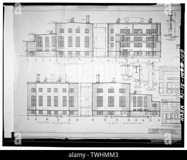 Seconda metà del disegno (Vedere la didascalia per RI-15-108) - punto Quonset Naval Air Station, Roger Williams modo, North Kingstown, Washington County, RI; Albert Kahn,incorporato; George A Fuller Company; Merritt-Chapman e Scott Corporation Foto Stock