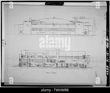 Seconda metà del disegno (Vedere la didascalia per RI-15-130) - punto Quonset Naval Air Station, Roger Williams modo, North Kingstown, Washington County, RI; Albert Kahn,incorporato; George A Fuller Company; Merritt-Chapman e Scott Corporation Foto Stock