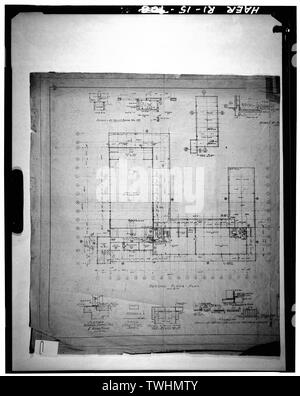 Seconda metà del disegno (vedi RI-15-85 per didascalia) - punto Quonset Naval Air Station, Roger Williams modo, North Kingstown, Washington County, RI; Albert Kahn,incorporato; George A Fuller Company; Merritt-Chapman e Scott Corporation Foto Stock