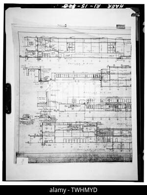 Seconda metà del disegno (vedi RI-15-89 per didascalia) - punto Quonset Naval Air Station, Roger Williams modo, North Kingstown, Washington County, RI; Albert Kahn,incorporato; George A Fuller Company; Merritt-Chapman e Scott Corporation Foto Stock