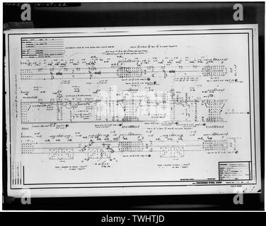 SHOP piano di acciaio strutturale (Foglio n. 12) - Hutsonville bridge spanning Wabash fiume sulla statale 154, Graysville, Sullivan County, IN; Milbank, R V; Robinson e Steinman; Wisconsin ponte di ferro e società; Vincennes Steel Corporation; Glasgow, Charles J Foto Stock