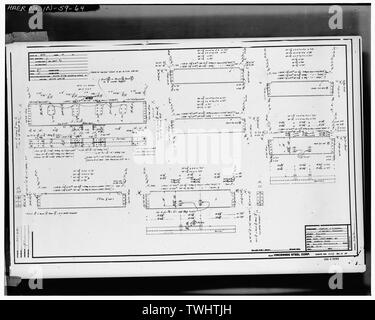 SHOP piano di acciaio strutturale (Foglio n. 14) - Hutsonville bridge spanning Wabash fiume sulla statale 154, Graysville, Sullivan County, IN; Milbank, R V; Robinson e Steinman; Wisconsin ponte di ferro e società; Vincennes Steel Corporation; Glasgow, Charles J Foto Stock