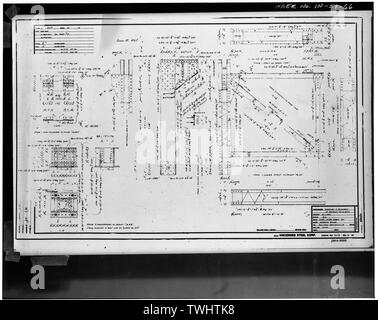 SHOP piano di acciaio strutturale (Foglio n. 16) - Hutsonville bridge spanning Wabash fiume sulla statale 154, Graysville, Sullivan County, IN; Milbank, R V; Robinson e Steinman; Wisconsin ponte di ferro e società; Vincennes Steel Corporation; Glasgow, Charles J Foto Stock