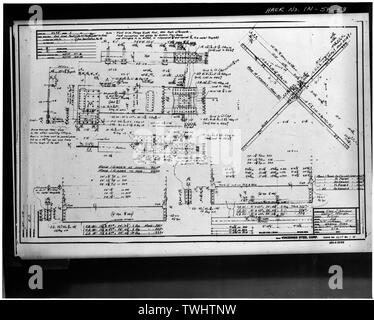 SHOP piano di acciaio strutturale (Foglio n. 3) - Hutsonville bridge spanning Wabash fiume sulla statale 154, Graysville, Sullivan County, IN; Milbank, R V; Robinson e Steinman; Wisconsin ponte di ferro e società; Vincennes Steel Corporation; Glasgow, Charles J Foto Stock