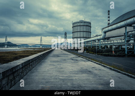 Fabbrica di produzione di acciaio Foto Stock