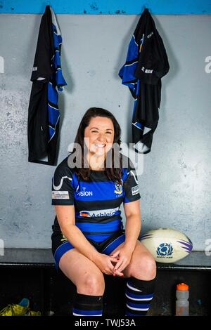 Femmina giocatore di rugby foto Copyright Chris Watt Tel - 07887 554 193 info@chriswatt.com www.chriswatt.com Foto Stock