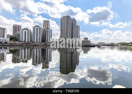 Giugno 9,2019 Pasig river view da Fort Santiago a Intramuros, Manila , Filippine Foto Stock