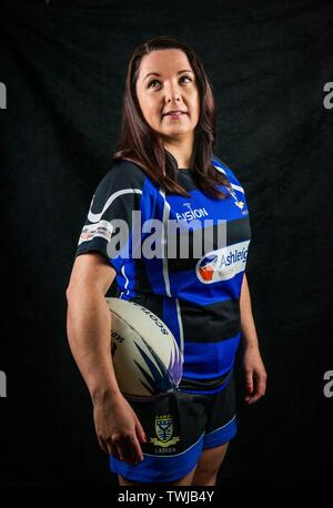 Femmina giocatore di rugby foto Copyright Chris Watt Tel - 07887 554 193 info@chriswatt.com www.chriswatt.com Foto Stock