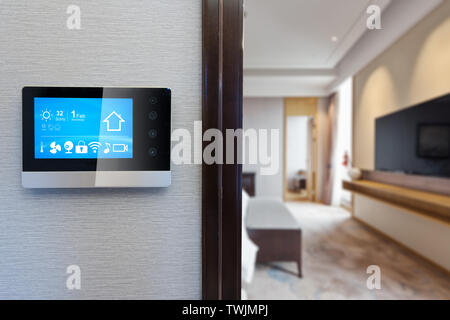 Digitalscreen in smart home Foto Stock