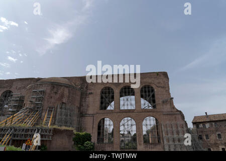 Fori Imperiali Roma restauro maintanance Foto Stock