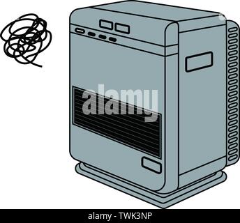Questa è una illustrazione di un riscaldatore dell'olio. Illustrazione Vettoriale