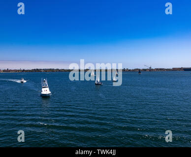 Barche da Sandiego Bay Foto Stock