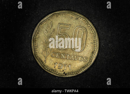 Argentina 50 centavos, 1970-1976 Foto Stock