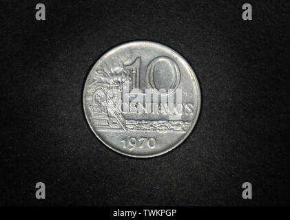 Brasile 10, centavos (1970-1975) Foto Stock