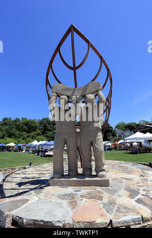 Costruttori di navi monumento villaggio di Port Jefferson Long Island New York Foto Stock