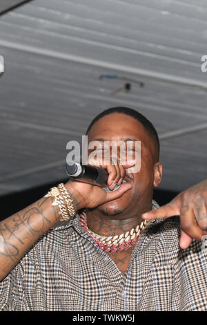 Los Angeles, Ca, Stati Uniti d'America. Xx Giugno, 2019. YG esegue al Amazon musica House Party, 20 giugno 2019 a Los Angeles, California. Photo credit: Walik Goshom/Mediapunch/Alamy Live News Foto Stock