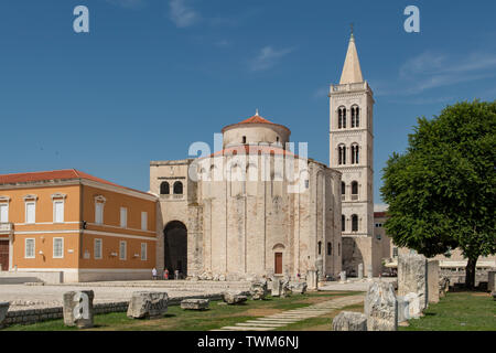 Il Forum e St Donatus' Church, Zadar, Croazia Foto Stock
