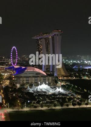 Singapore di Notte Foto Stock