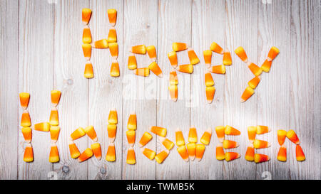 Candycorn caramelle incantesimi happy Halloween Foto Stock