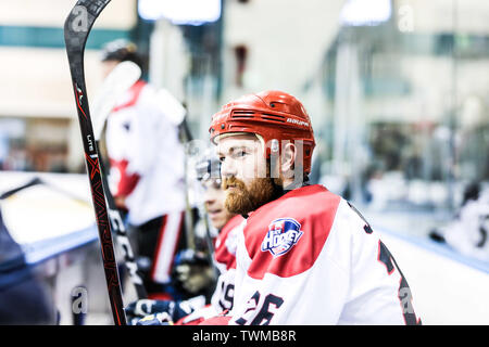 Giugno 21, 2019 - MELBOURNE, Australia - 21 giugno: Zane Jones del Canada nel 2019 Ice Hockey Classic in Melbourne, Australia (credito Immagine: © Chris Putnam/ZUMA filo) Foto Stock