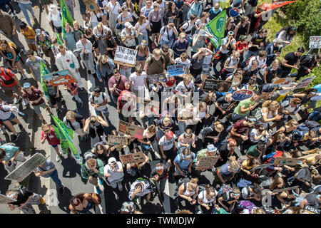 Prima la protezione del clima a livello internazionale la dimostrazione, clima sciopero, il movimento di venerdì per il futuro, in Aachen, con decine di migliaia di participan Foto Stock