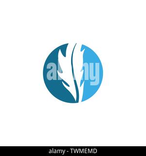 Penna piuma scrivere segno modello logo le icone delle app Illustrazione Vettoriale
