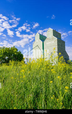 Patrimonio terminali di grano, Nanton, Alberta, Canada Foto Stock