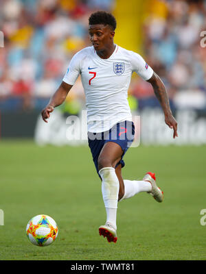 Inghilterra U21's Demarai grigio durante il 2019 UEFA Europei Under-21 campionato, Stadio Dino Manuzzi di Cesena, Italia. Foto Stock