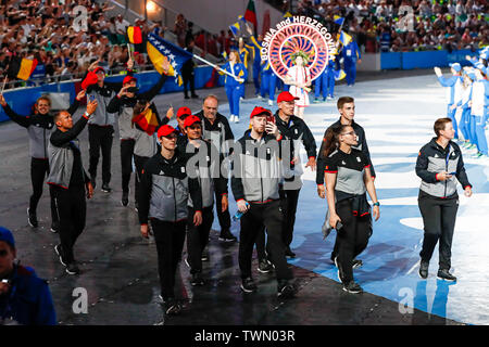 21 giugno 2019 a Minsk, Bielorussia cerimonia di apertura dei Giochi Europei Openingsceremonie Foto Stock