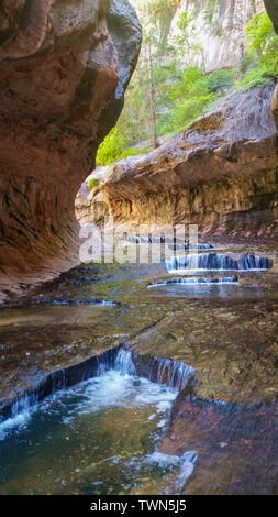 La fermata della metropolitana Zion National Park nello Utah, Stati Uniti d'America Foto Stock