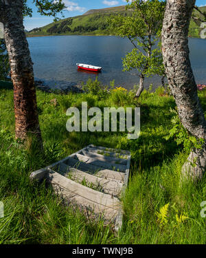 Storvatnet lago vicino Bleik, Andoya, Vesteralen, Norvegia Foto Stock