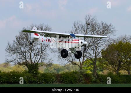 Piper PA-18-150 Super Cub G-AREO Foto Stock