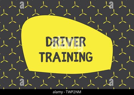 La scrittura della nota mostra di formazione del conducente. Il concetto di business per prepara un nuovo driver per ottenere un driver s è foto Licenza seamless pattern monoch minima Foto Stock