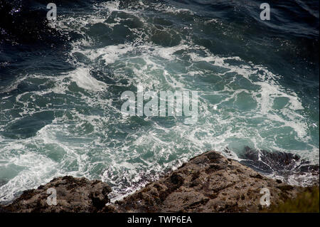 Decimato la parete del porto, PORT ERIN, Isola di Man e Isole britanniche Foto Stock