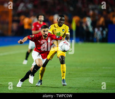 Il Cairo, Egitto. Il 21 giugno, 2019. Abdallah Mahmoud detto Mohamed Bekhit d'Egitto durante la Coppa d'Africa delle Nazioni match tra Egitto e Zimbabwe a Il Cairo International Stadium di Ulrik Pedersen/CSM/Alamy Live News Foto Stock