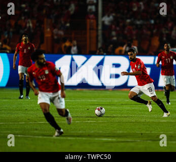 Il Cairo, Egitto. Il 21 giugno, 2019. Abdallah Mahmoud detto Mohamed Bekhit d'Egitto durante la Coppa d'Africa delle Nazioni match tra Egitto e Zimbabwe a Il Cairo International Stadium di Ulrik Pedersen/CSM/Alamy Live News Foto Stock