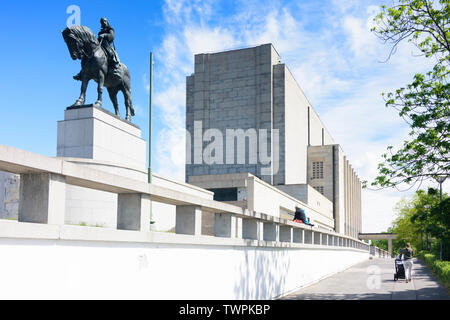 Praha: monumento nazionale a Vitkov, il terzo più grande statua equestre in bronzo nel mondo di Jan Zizka in , Praha, Praga, Praga, Repubblica Ceca Foto Stock