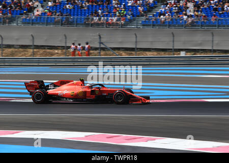 La Francia. 22 giugno 2019, Automobile del circuito Paul Ricard, Le Castellet, Marsiglia, Francia ; FIA Formula 1 Gran Premio di Francia, qualifiche; la Scuderia Ferrari, Charles Leclerc Credit: Azione Plus immagini di sport/Alamy Live News Foto Stock