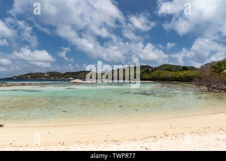 Saint Vincent e Grenadine, Britannia Bay beach, Mustique Foto Stock