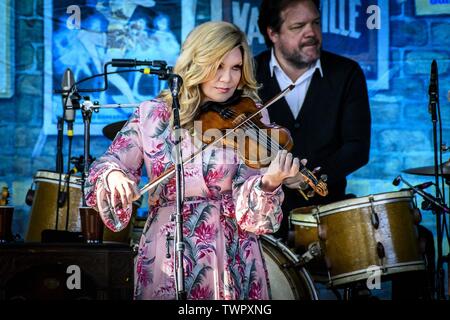 Giugno 21, 2019 - Toronto, Ontario, Canada - americano-bluegrass country singer, Alison Maria Krauss, eseguite un sold out show in Toronto. Nella foto: Alison Krauss (credito Immagine: © Angelo Marchini/ZUMA filo) Foto Stock