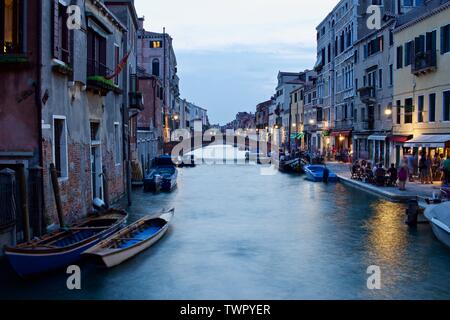 Venezia i canali Foto Stock