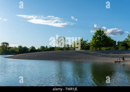 Il bel lago Bundek a Zagabria in Croazia Foto Stock