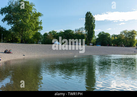 Il bel lago Bundek a Zagabria in Croazia Foto Stock