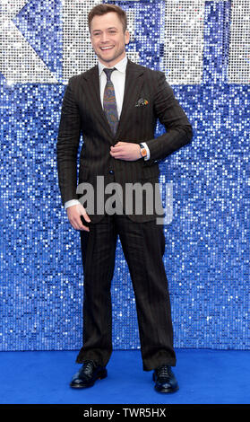 20 maggio 2019 - Londra, Inghilterra, Regno Unito - Taron Egerton frequentando Rocketman UK Premiere, Luxe Odeon Leicester Square Foto Stock