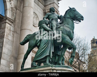 Theodore Roosvelt statua al Museo Americano di Storia Naturale di New York City Foto Stock