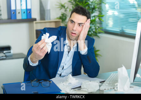 Ritratto disgustato imprenditore Foto Stock