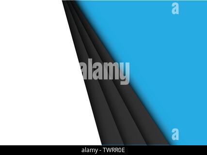 Abstract bianco grigio blu si sovrappongono design moderno sfondo futuristico illustrazione vettoriale. Illustrazione Vettoriale