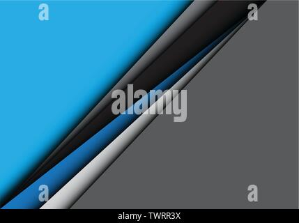Abstract grigio blu si sovrappongono design moderno vettore sfondo immagine. Illustrazione Vettoriale