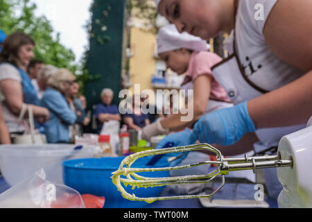 Bibione - 23 giugno: una tappa del tiramisù Coppa del Mondo ha avuto luogo a Bibione, la finale si svolgerà in Treviso. Foto Stock
